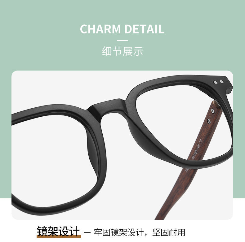 Zirosat Unisex Full Rim Big Square Tr 90 Alloy Eyeglasses 83026 — view 2 | Zirosat at FuzWeb
