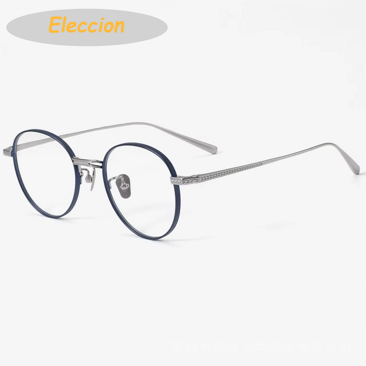 Eleccion Women's Full Rim Oval Titanium Eyeglasses 94227