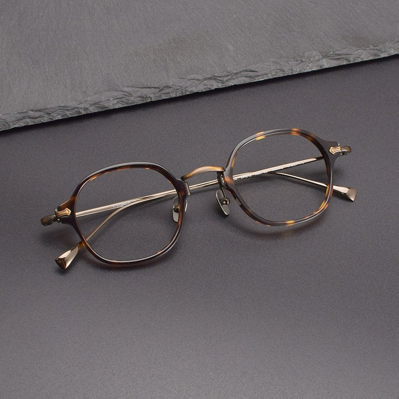 Chashma Ottica Unisex Full Rim Oval Acetate Titanium Eyeglasses 624183 — view 1 | Chashma Ottica at FuzWeb