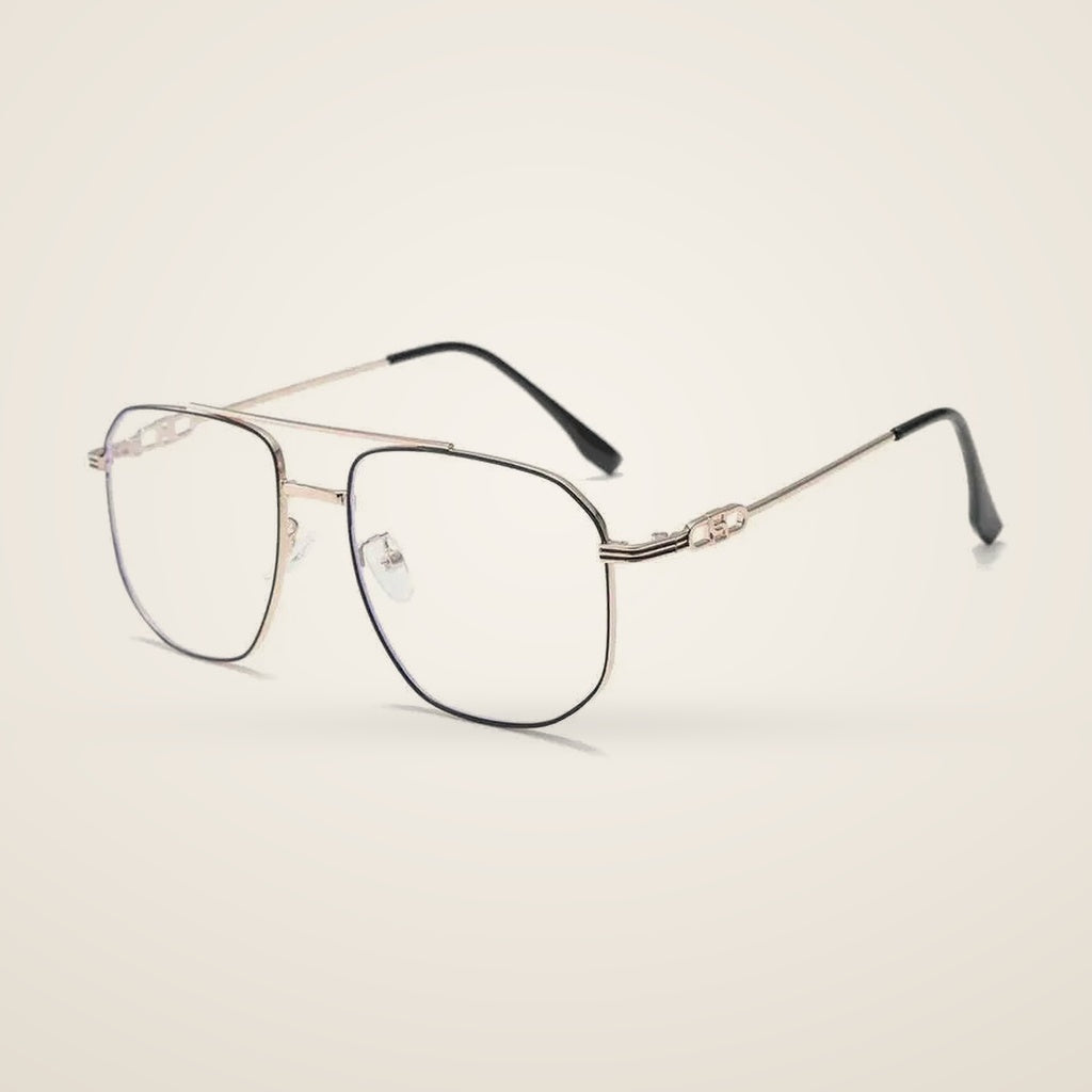 Aror Women's Full Rim Square Double Bridge Alloy Eyeglasses 30002 — view 1 | Aror at FuzWeb