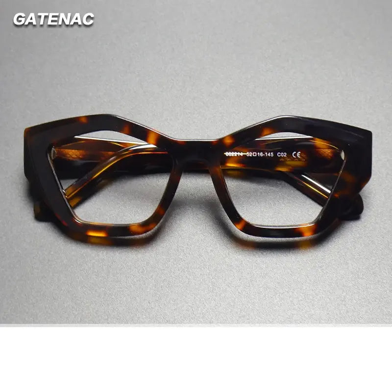 Gatenac Women's Full Rim Square Cat Eye Acetate Eyeglasses 882214 Gatenac
