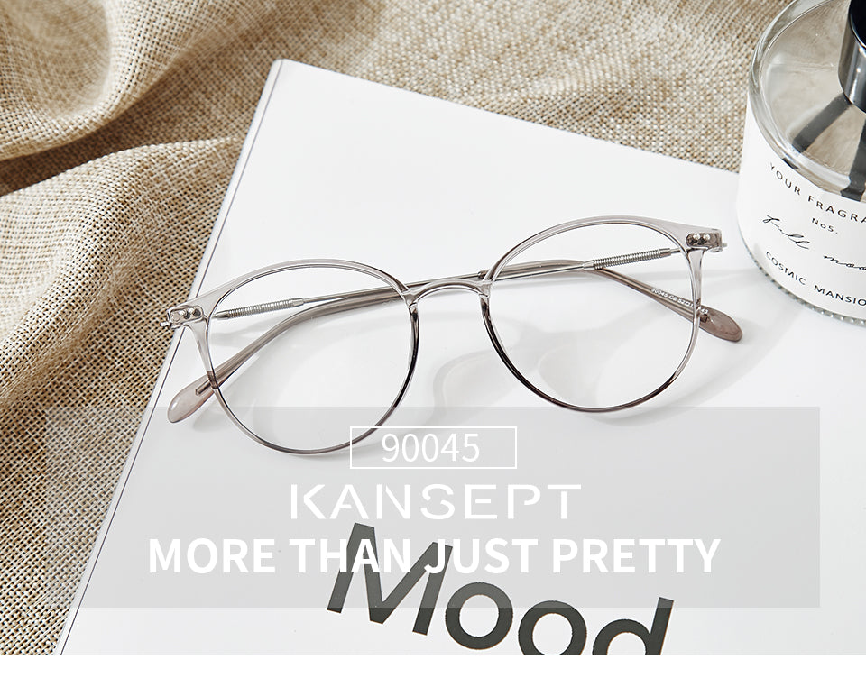 Kansept Womens Full Rim Round Acetate Eyeglasses 90045 — view 1 | Kansept at FuzWeb