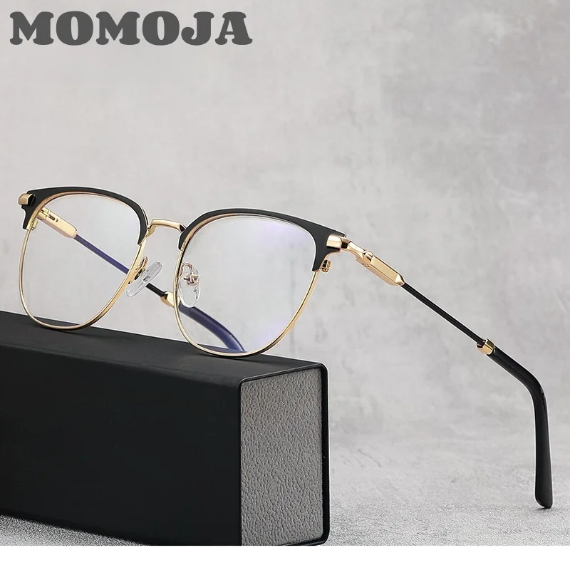 Momoja Women's Full Rim Oval Square Alloy Eyeglasses 91358