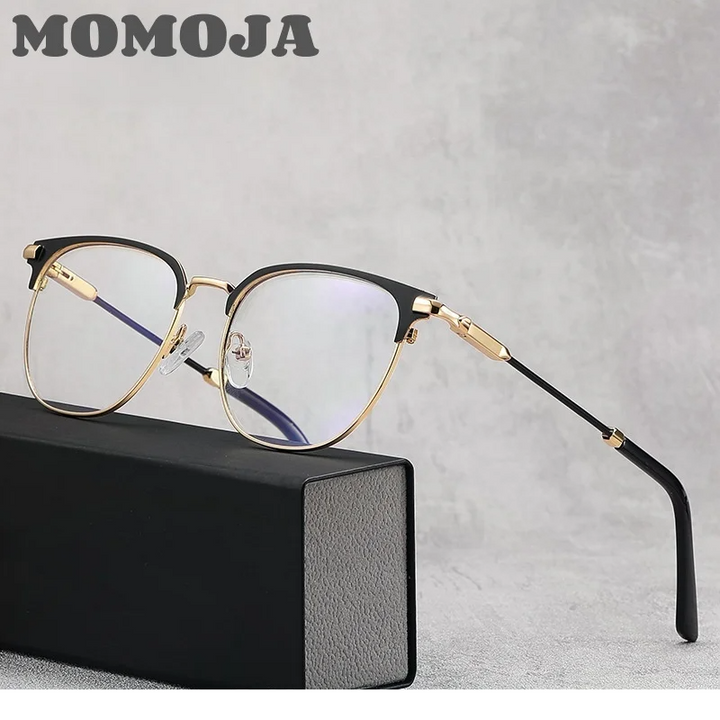 Momoja Women's Full Rim Oval Square Alloy Eyeglasses 91358