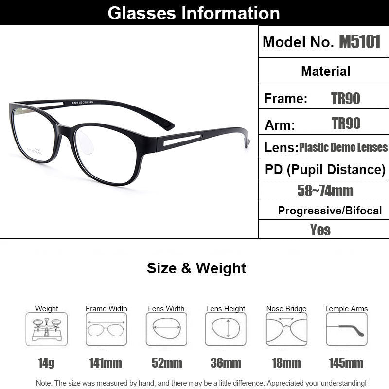 Gmei Unisex Eyeglasses Ultra-Light Tr90 Plastic 7 Colors M5101 — view 2 | Gmei Optical at FuzWeb