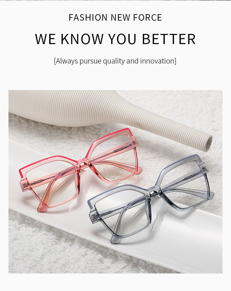 Hotony Women's Full Rim Square Cat Eye Alloy Eyeglasses 95977.