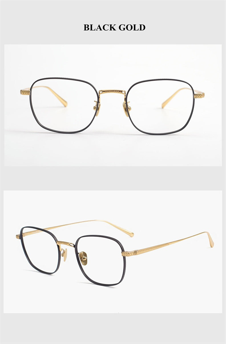 Chashma Unisex Full Rim Round Square Titanium Eyeglasses 881015.