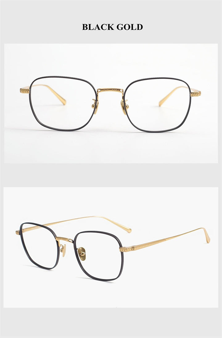 Chashma Unisex Full Rim Round Square Titanium Eyeglasses 881015.