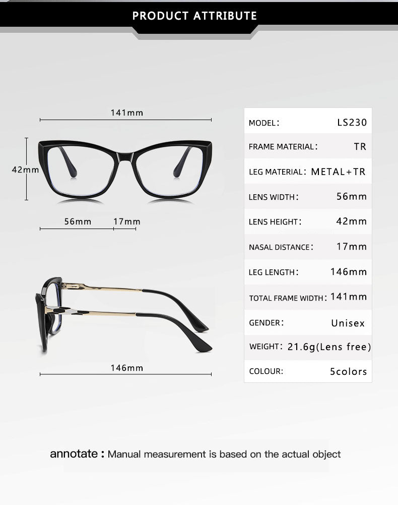 Vicky Womens Full Rim Square Cat Eye Tr 90 Alloy Reading Glasses 77230 — view 1 | Vicky at FuzWeb