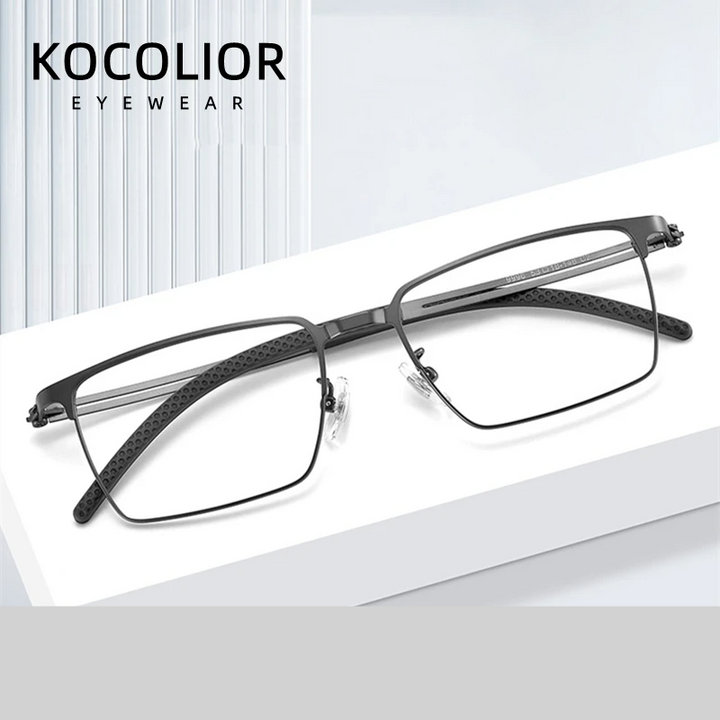 Kocolior Unisex Full Rim Polygon Square Alloy Reading Glasses 79996