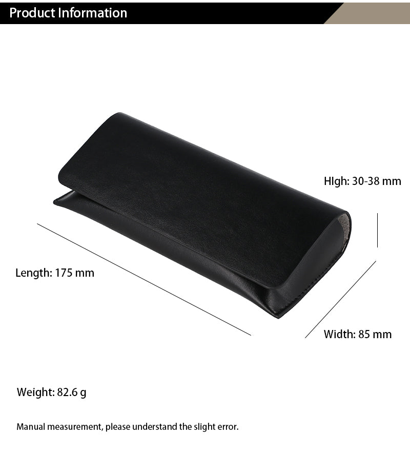 CCSpace Unisex Large PU Leather Eyeglasses Case 51105.
