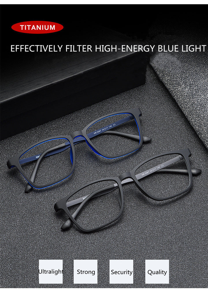 Kocolior Unisex Full Rim Square Tr 90 Titanium Hyperopic Reading Glasses 3067 — view 1 | Kocolior at FuzWeb