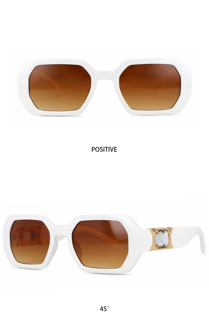 CCspace Womens Full Rim Oversized Square Resin UV400 Sunglasses 56207 — view 9 | CCspace Sunglasses at FuzWeb