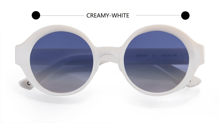 Esnbie Unisex Full Rim Round Thick Acetate Sunglasses 220071.