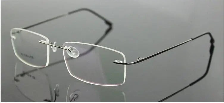 Chashma Ottica Unisex Rimless Rectangle Titanium Alloy Eyeglasses 763 — view 3 | Chashma Ottica at FuzWeb