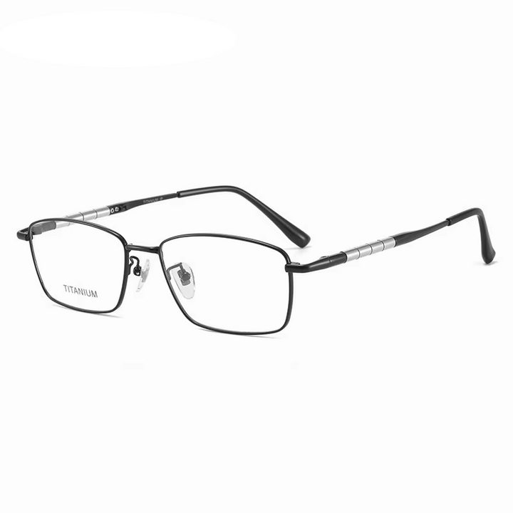 Eleccion Unisex Full Rim Polygon Square Titanium Eyeglasses 982792