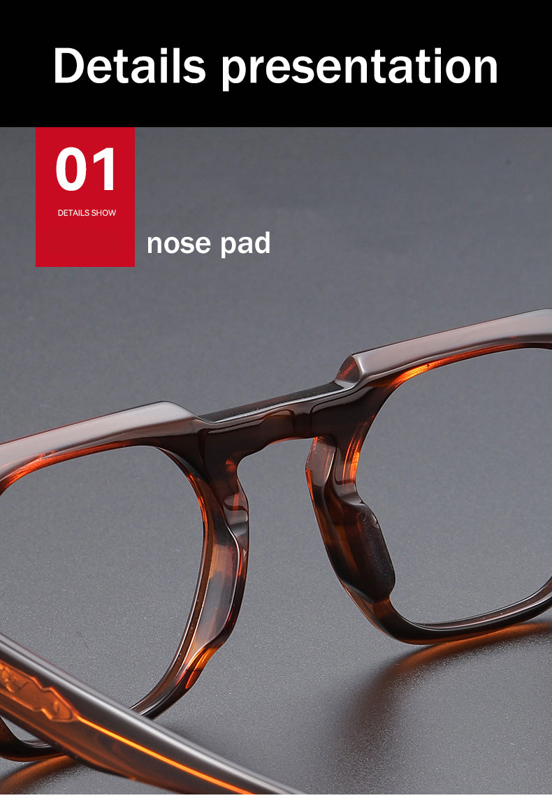 Vicky Mens Full Rim Big Flat Top Oval Acetate Alloy Reading Glasses 755009 — view 1 | Vicky at FuzWeb