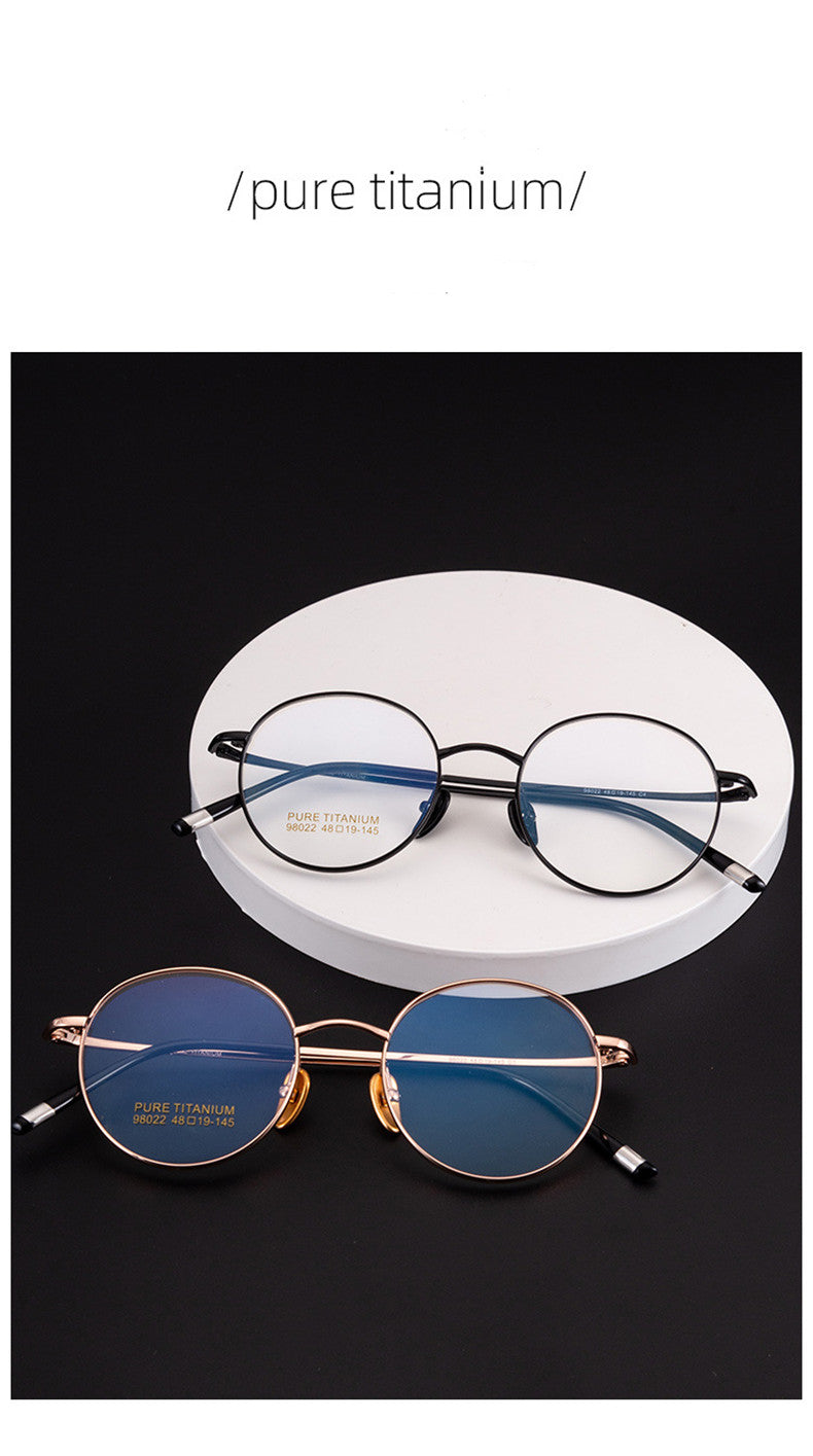 Kocolior Unisex Full Rim Small Round Titanium Eyeglasses 98022 — view 1 | Kocolior at FuzWeb