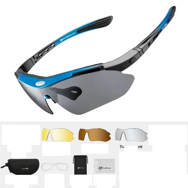 Rockbros Unisex Full Rim Rectangle Acetate Polarized Cycling Sunglasses 1000.