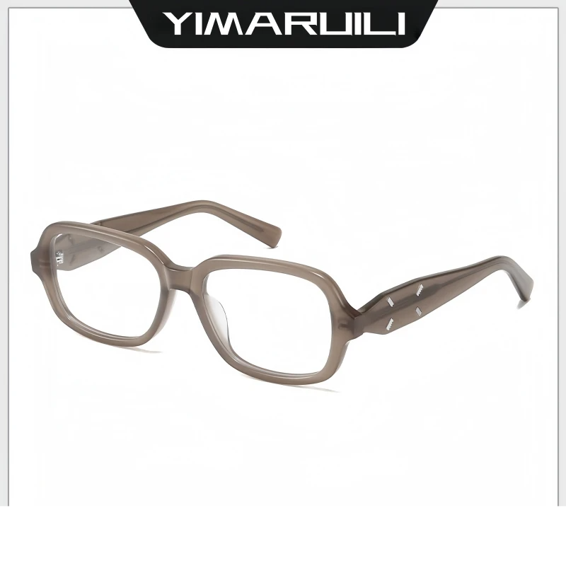 Yimaruili Unisex Full Rim Square Acetate Eyeglasses 702031