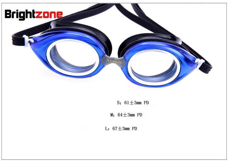 Brightzone Unisex Polycarbonate Swimming Goggles Myopia Hyperopia Ps001.