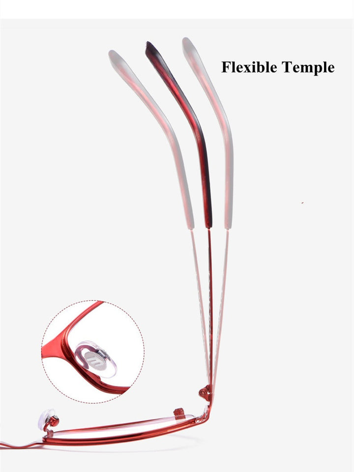 Chashma Ochki Womens Full Rim Oval Rectangle Stainless Steel Eyeglasses 8982 — view 6 | Chashma Ochki at FuzWeb