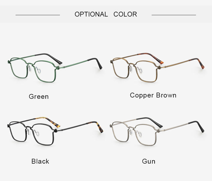 Krasivyy Mens Full Rim Square Titanium Eyeglasses Rlt5898 — view 10 | Krasivyy at FuzWeb