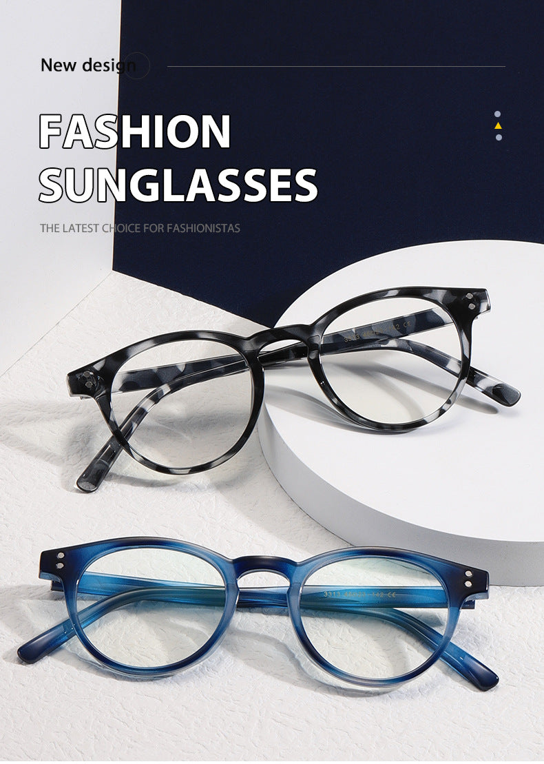 Kocolior Unisex Full Rim Round Acetate Hyperopic Reading Glasses 3313 — view 1 | Kocolior at FuzWeb