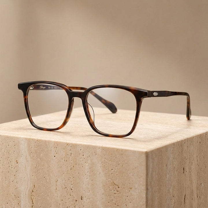 Chashma Ottica Unisex Full Rim Square Acetate Eyeglasses 62127 - Studio Cover