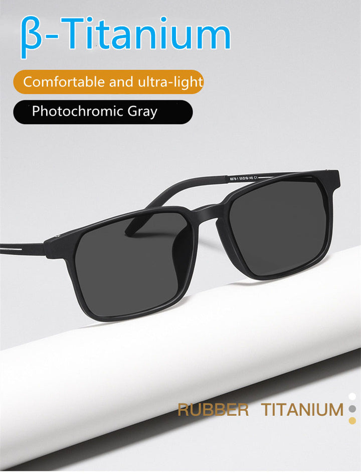 Kocolior Unisex Full Rim Square Tr 90 Titanium Hyperopic Reading Glasses 88781 — view 1 | Kocolior at FuzWeb