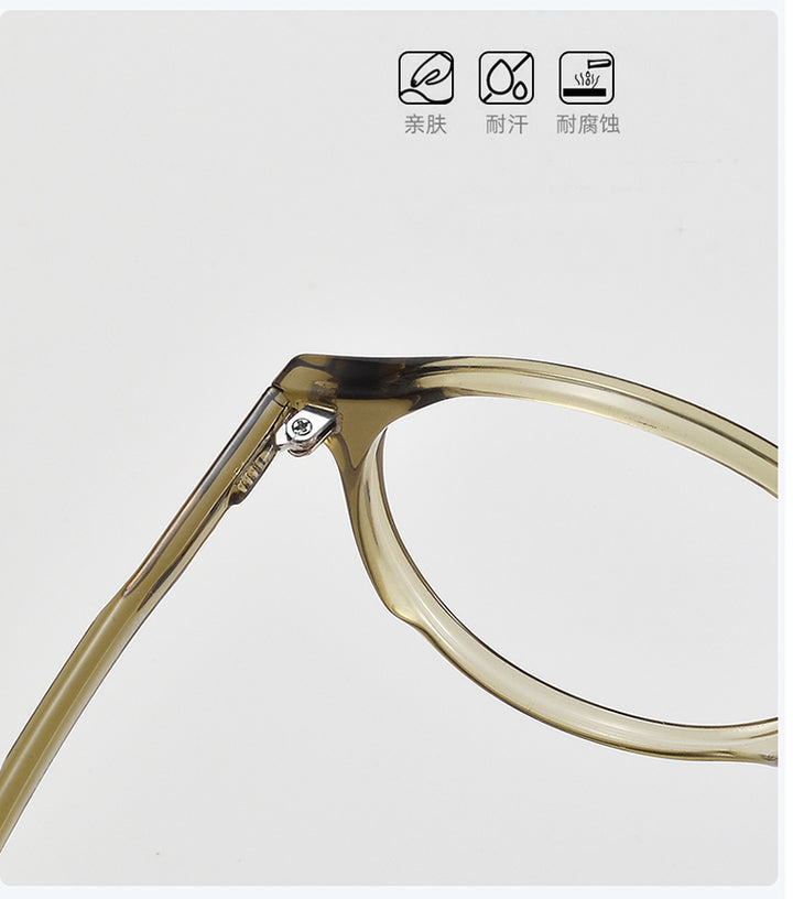 Bclear Unisex Full Rim Round Tr 90 Titanium Eyeglasses 90302 — view 4 | Bclear at FuzWeb