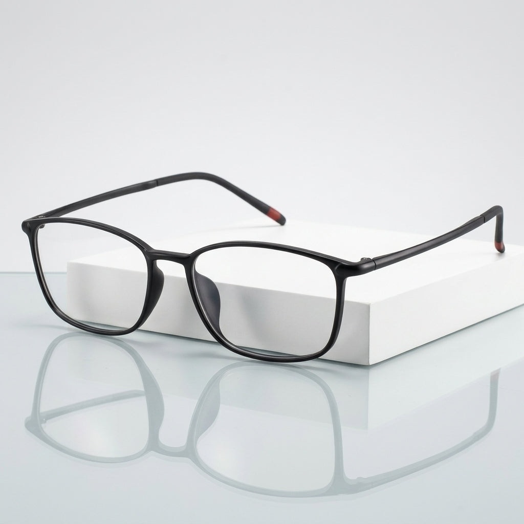 Chashma Ottica Unisex Full Rim Small Temple Round Square Tr 90 Titanium Eyeglasses 102