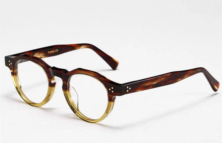 Aimee Unisex Full Rim Flat Top Round Acetate Eyeglasses 519040 — view 2 | Aimee at FuzWeb