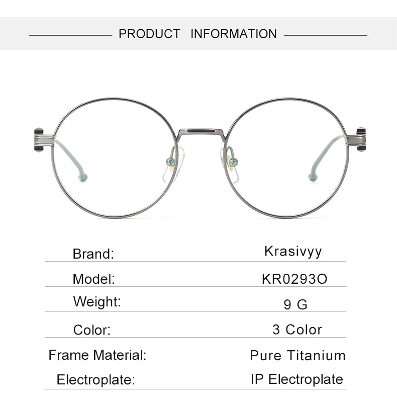 Krasivyy Womens Full Rim Oval Round Titanium Eyeglasses 90293 — view 1 | Krasivyy at FuzWeb