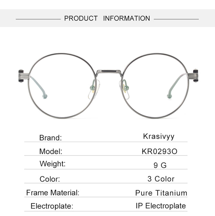 Krasivyy Womens Full Rim Oval Round Titanium Eyeglasses 90293 — view 1 | Krasivyy at FuzWeb