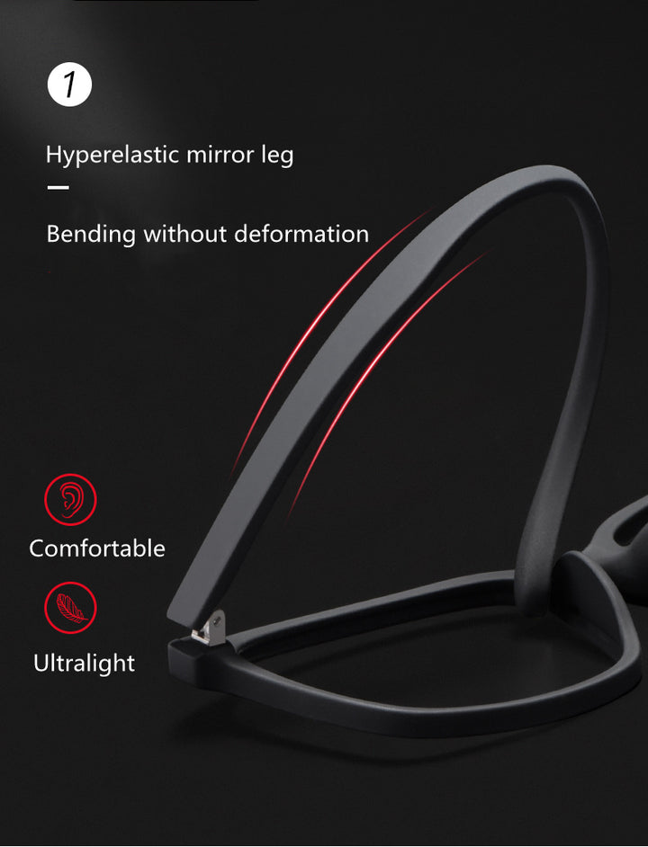 Kocolior Unisex Full Rim Square Tr 90 Hyperopic Reading Glasses 98007 — view 3 | Kocolior at FuzWeb