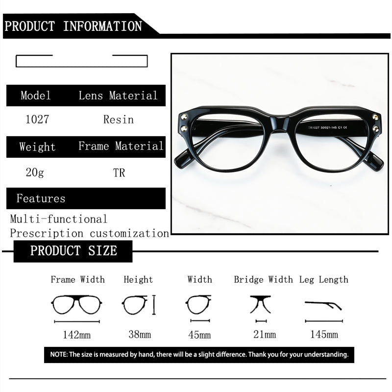 Kocolior Unisex Full Rim Oval Tr 90 Photochromic Reading Glasses 671027 — view 2 | Kocolior at FuzWeb