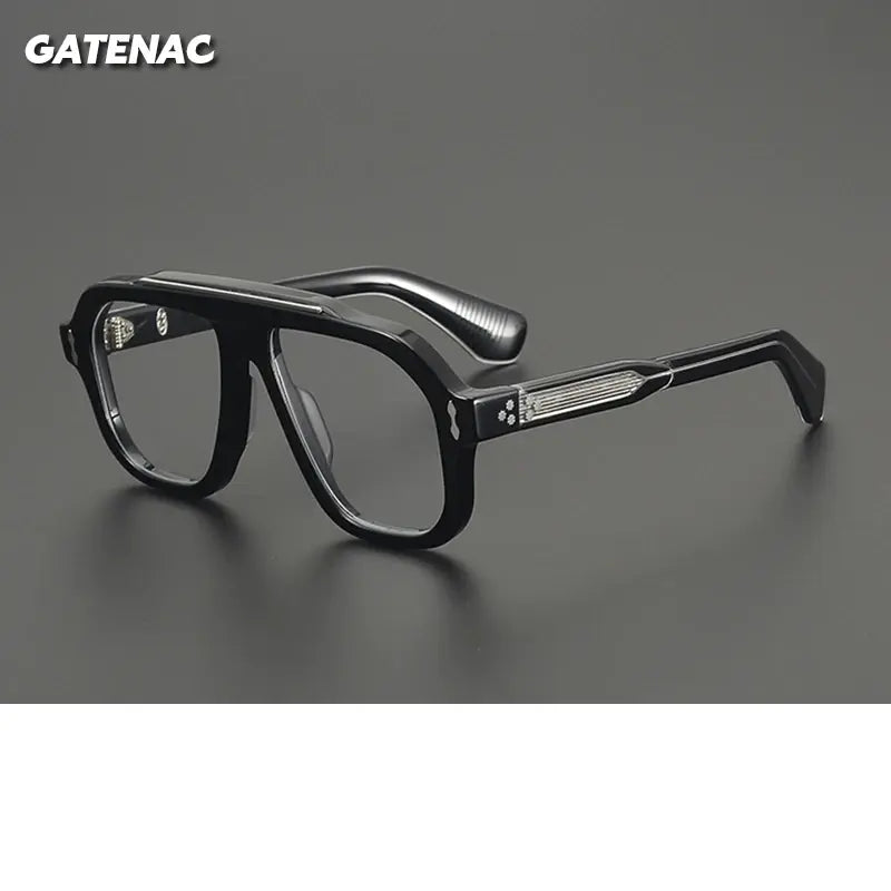Gatenac Womens Full Rim Square Brow Line Acetate Eyeglasses 679433 — view 1 | Gatenac at FuzWeb