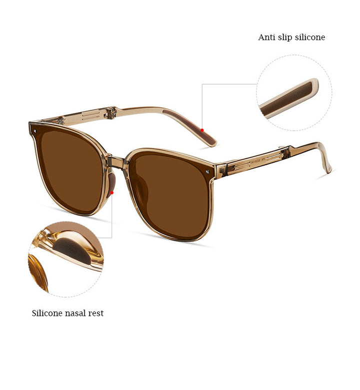 Zirosat Unisex Full Rim Square Alloy Foldable Sunglasses WT7901.