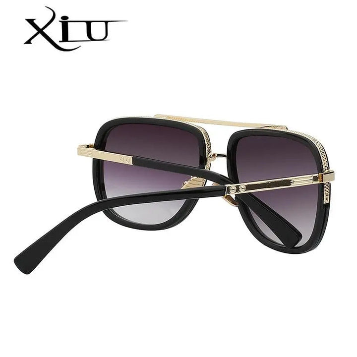 Xiu Brand Mens Square Sunglasses Men Women Big Frame — view 7 | Xiu at FuzWeb