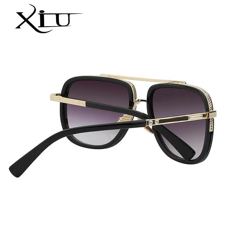 Xiu Brand Mens Square Sunglasses Men Women Big Frame — view 7 | Xiu at FuzWeb
