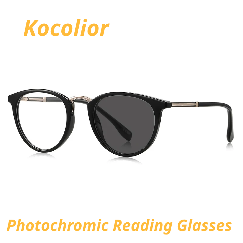 Kocolior Women's Full Rim Round Acetate Photochromic Reading Glasses 67241