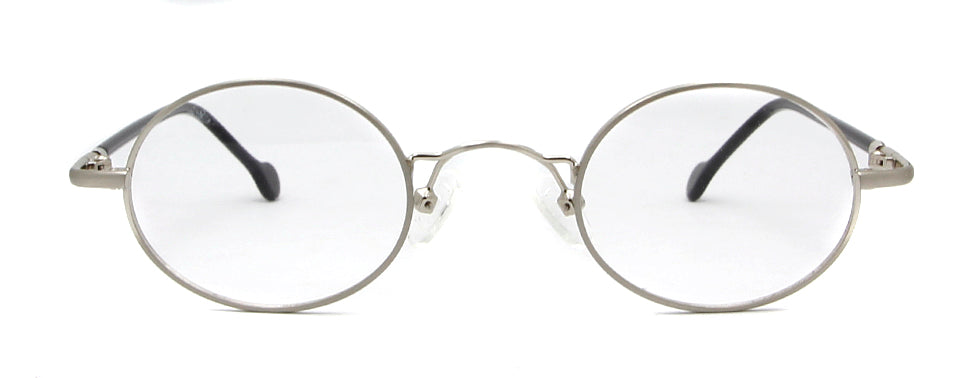 Esnbie Unisex Full Rim Small Oval Alloy Acetate Eyeglasses 18108.