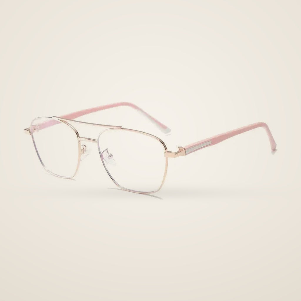 Aror Women's Full Rim Square Double Bridge Tr 90 Alloy Eyeglasses 30001 — view 2 | Aror at FuzWeb