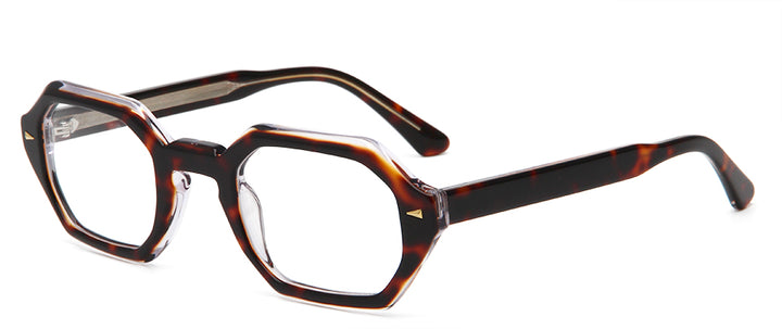 Esnbie Unisex Full Rim Hexagon Acetate Eyeglasses 241777.
