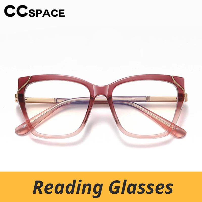 CCspace Women's Full Rim Square Tr 90 Alloy Reading Glasses 312727