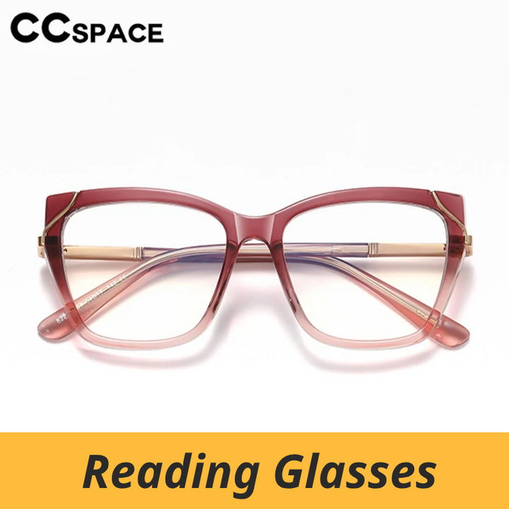 CCspace Women's Full Rim Square Tr 90 Alloy Reading Glasses 312727