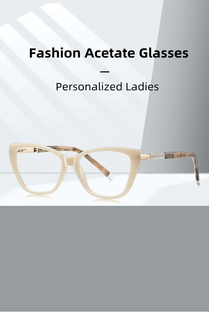 Kocolior Womens Full Rim Cat Eye Acetate Photochromic Reading Glasses 72209 — view 1 | Kocolior at FuzWeb