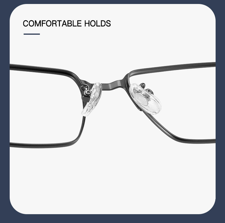 Kocolior Unisex Full Rim Polygon Square Alloy Reading Glasses 79996 — view 2 | Kocolior at FuzWeb