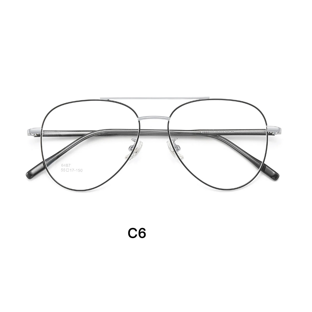 Gmei Optical 6487 men's full rim titanium alloy prescription eyeglasses — view 7